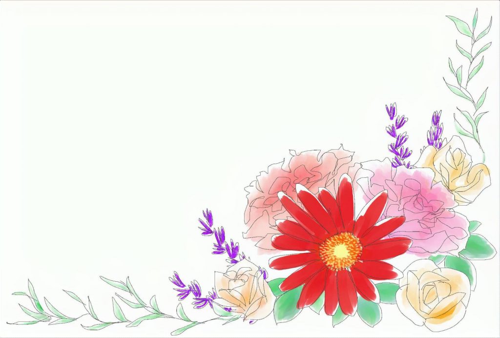 イラスト素材：花のカード
