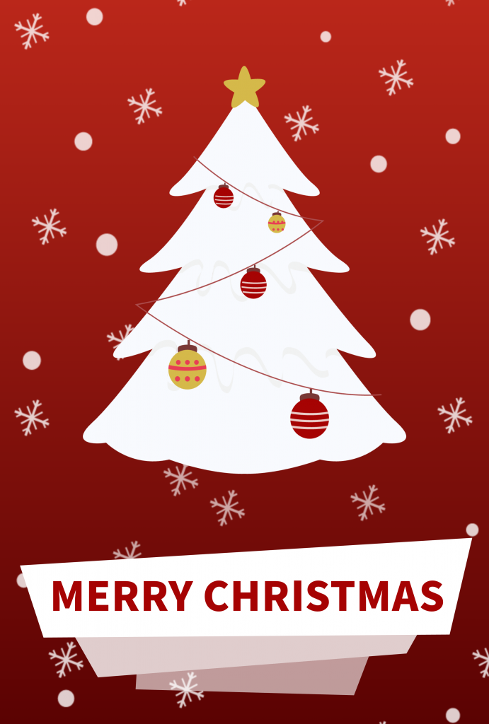 白いクリスマスツリー