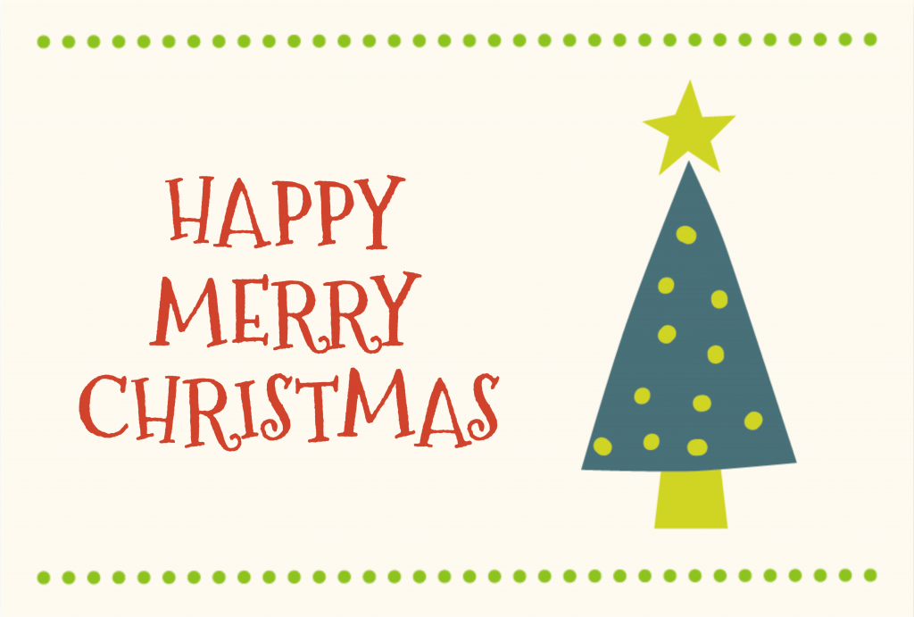 北欧風のポップなクリスマスカード